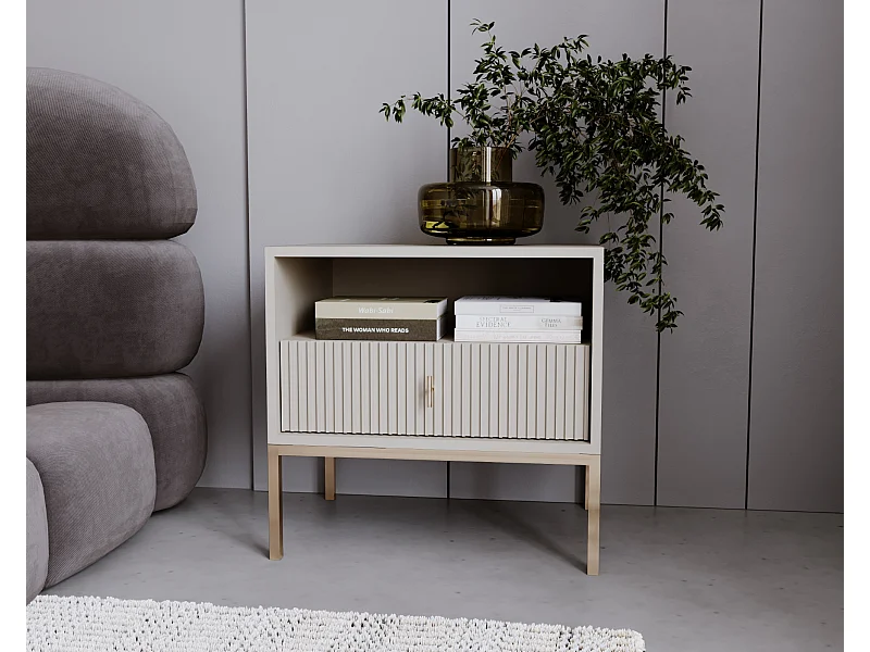 Table de chevet Maggiore cachemire / doré / doré