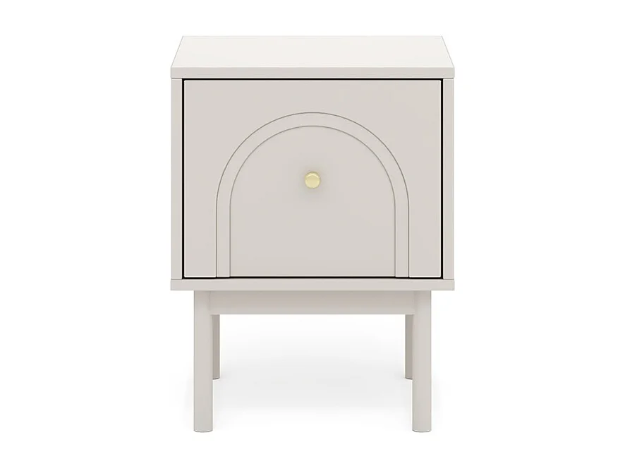 Table de chevet Mazoma 1P cachemire / cachemire / doré