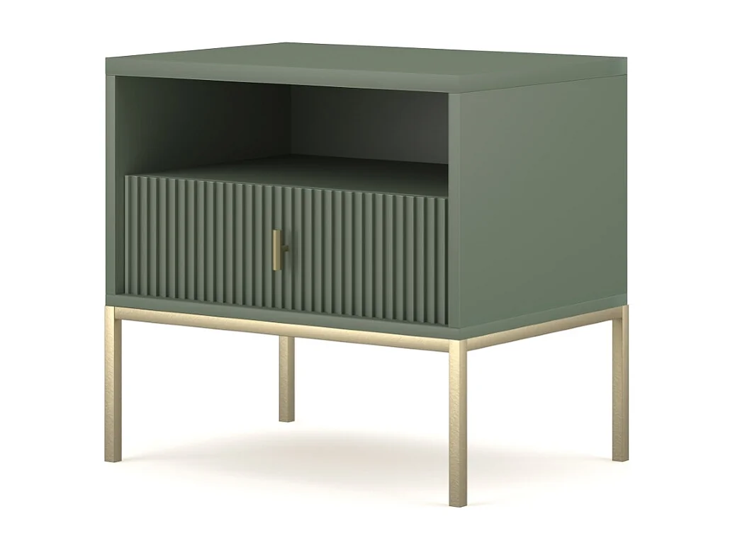 Nachtkastje Maggiore rookgroen / goud/ goud