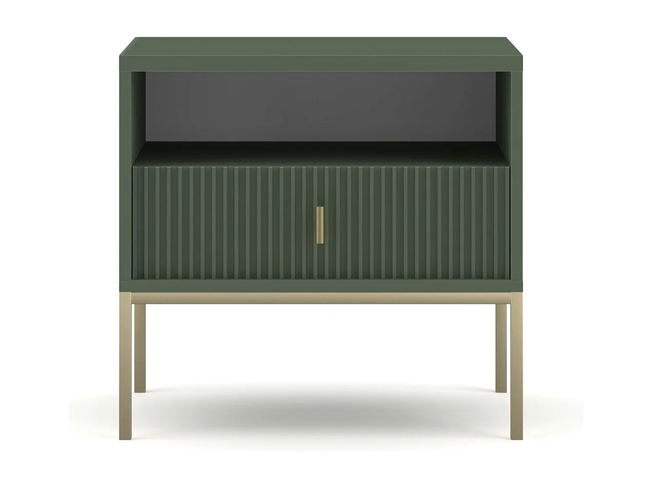 Nachtkastje Maggiore rookgroen / goud/ goud