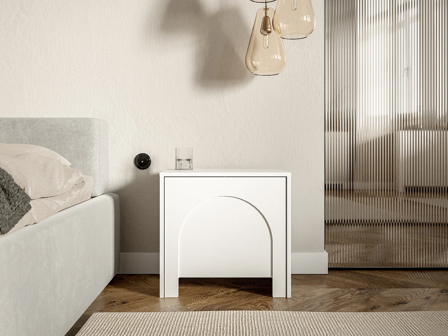 Comodino Arco 1A bianco