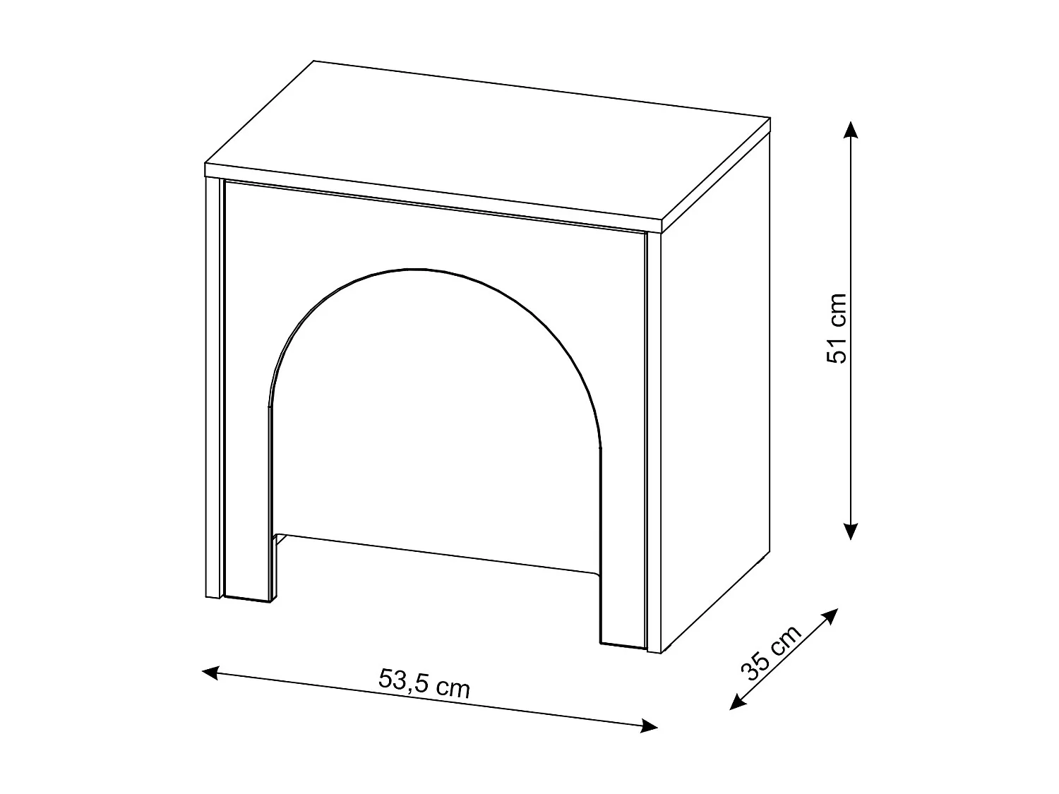 Comodino Arco 1A bianco