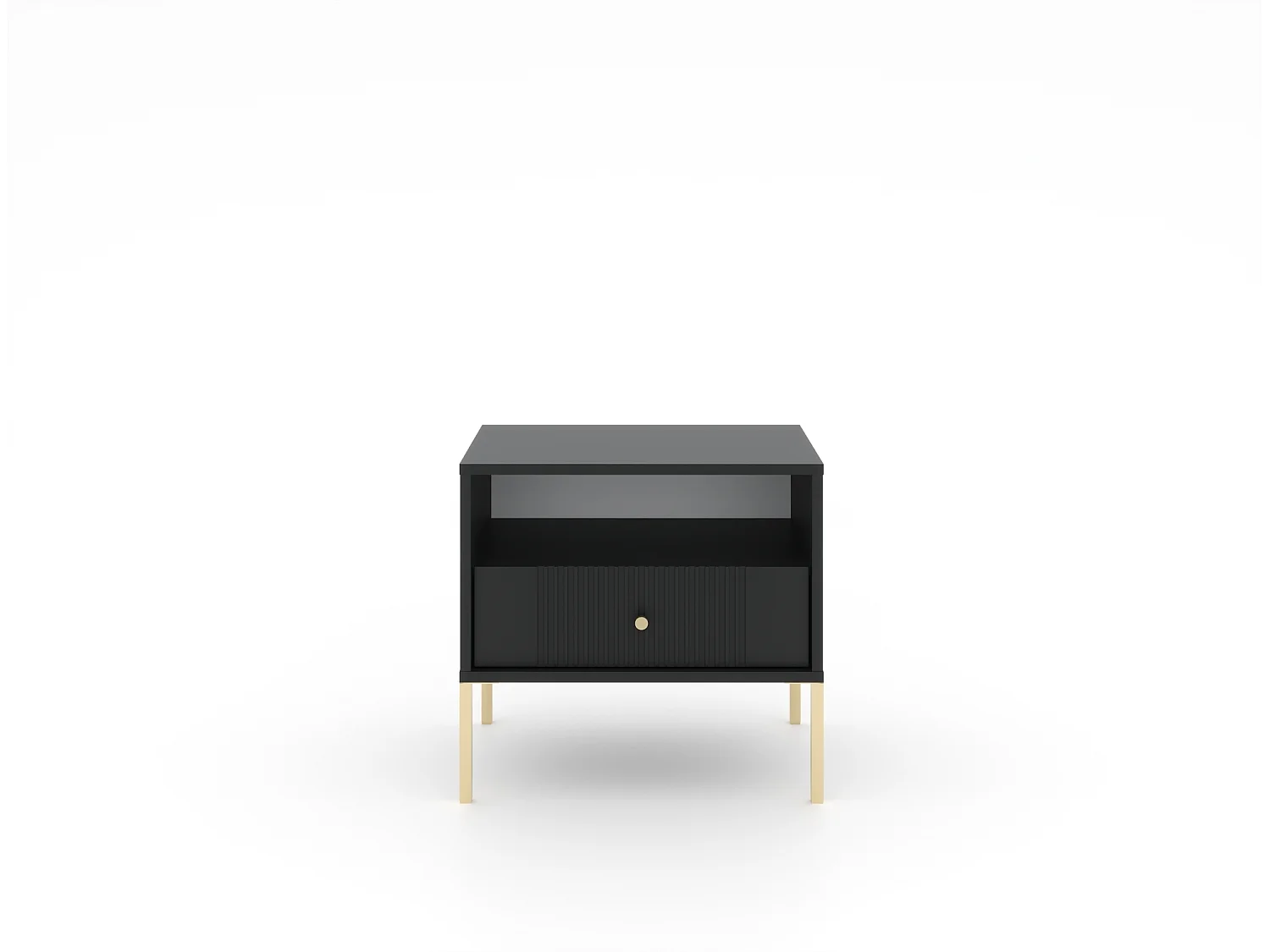 Table de chevet Iseo noir / doré / doré