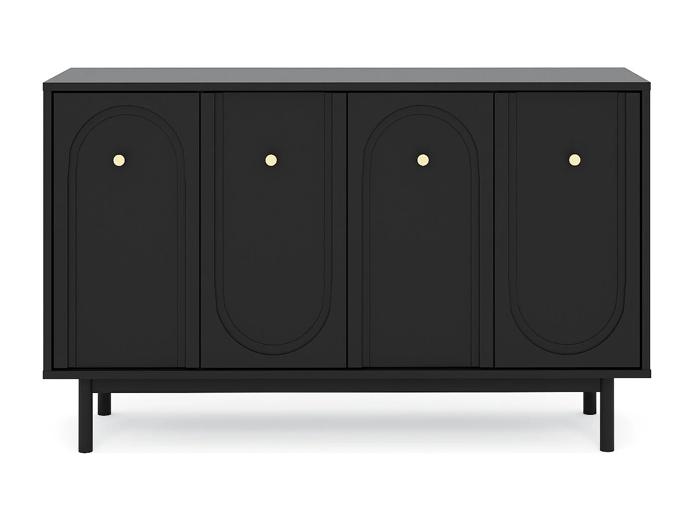 Commode Mazoma 4P Noire/ noire/ doré