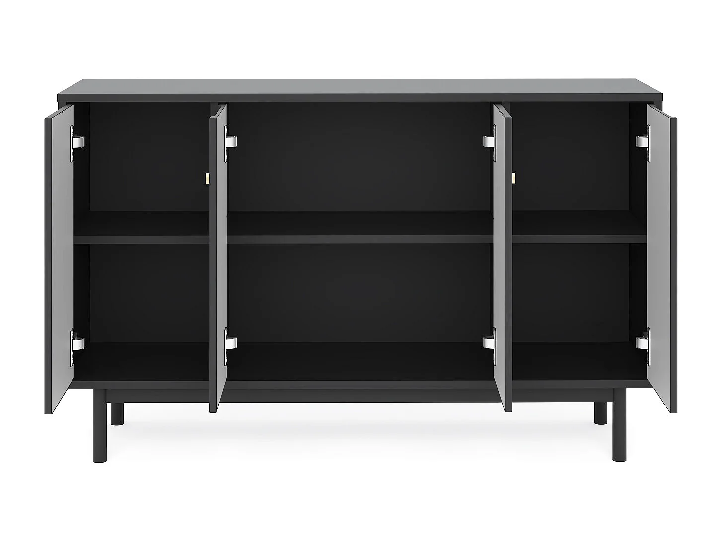 Commode Mazoma 4P Noire/ noire/ doré