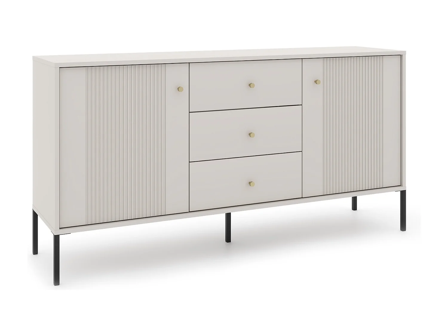 Commode Iseo 2P3T Cachemire/noir/doré