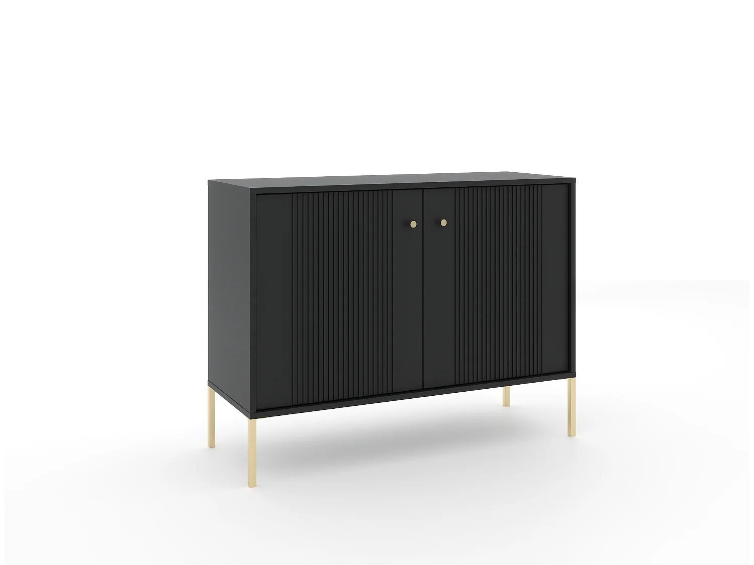 Commode Iseo 2D Zwart /goud/goud