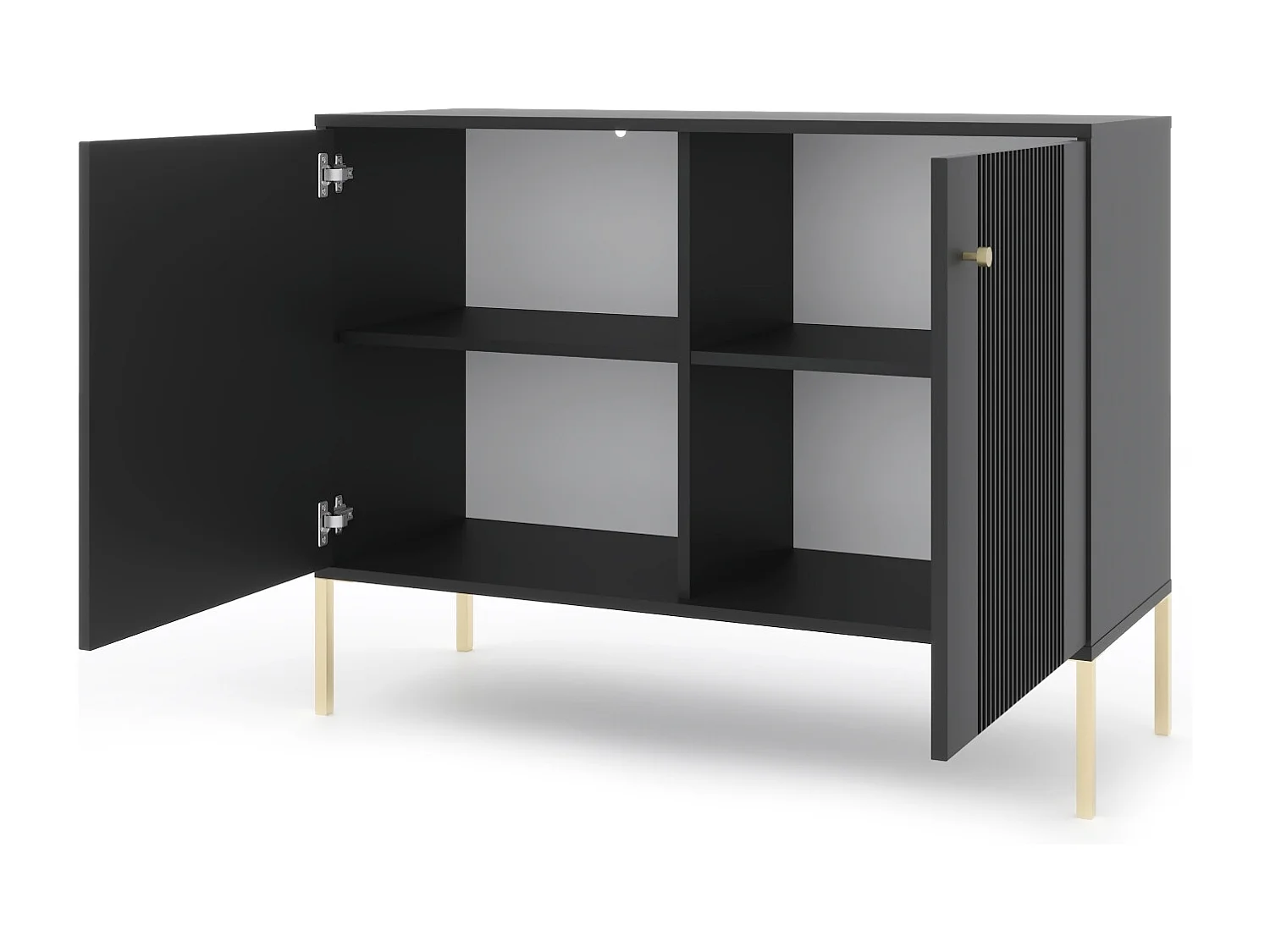 Commode Iseo 2D Zwart /goud/goud