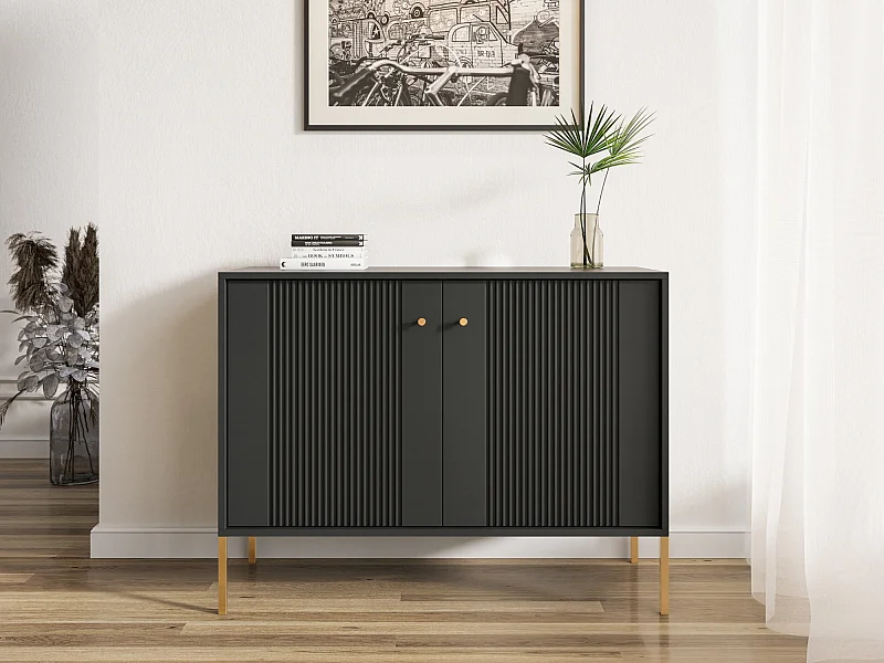 Commode Iseo 2P Noir / dore/dore