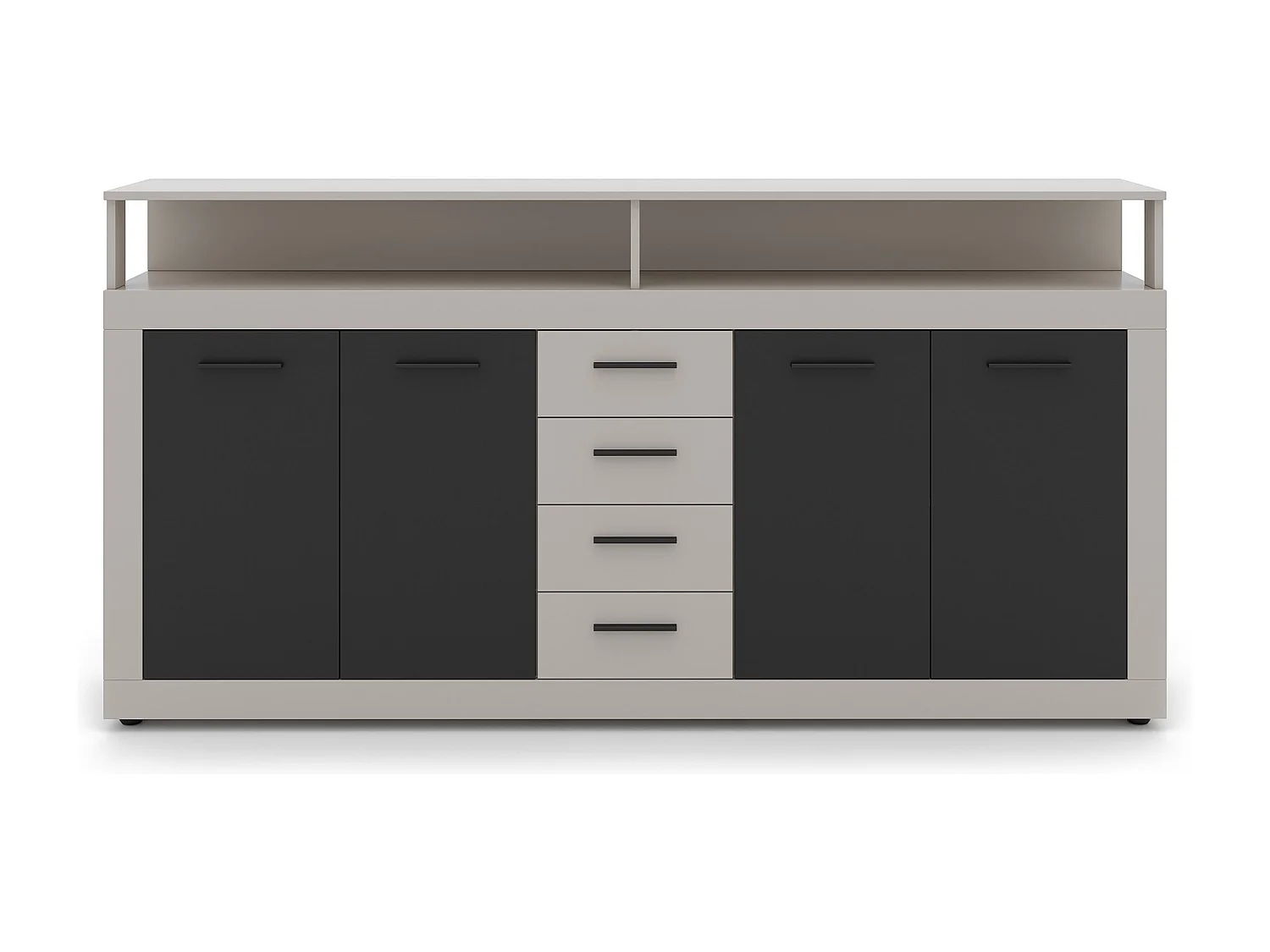 Commode Luna XXL 4P4T Cachemire / Noir