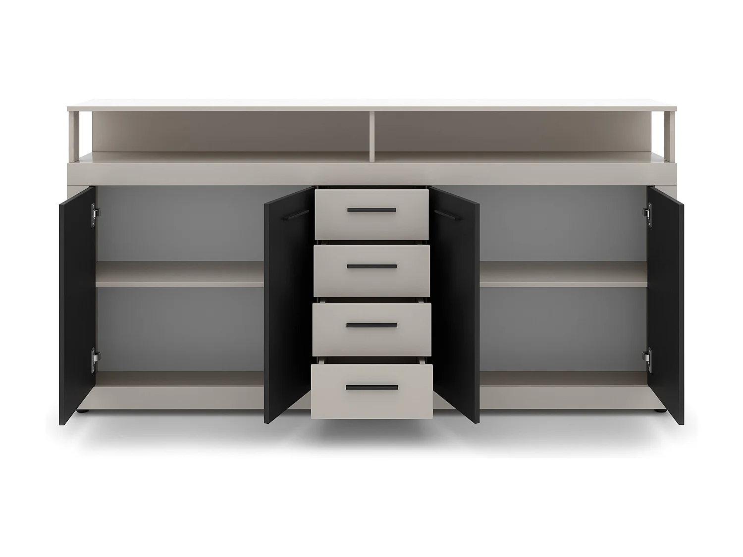 Commode Luna XXL 4P4T Cachemire / Noir