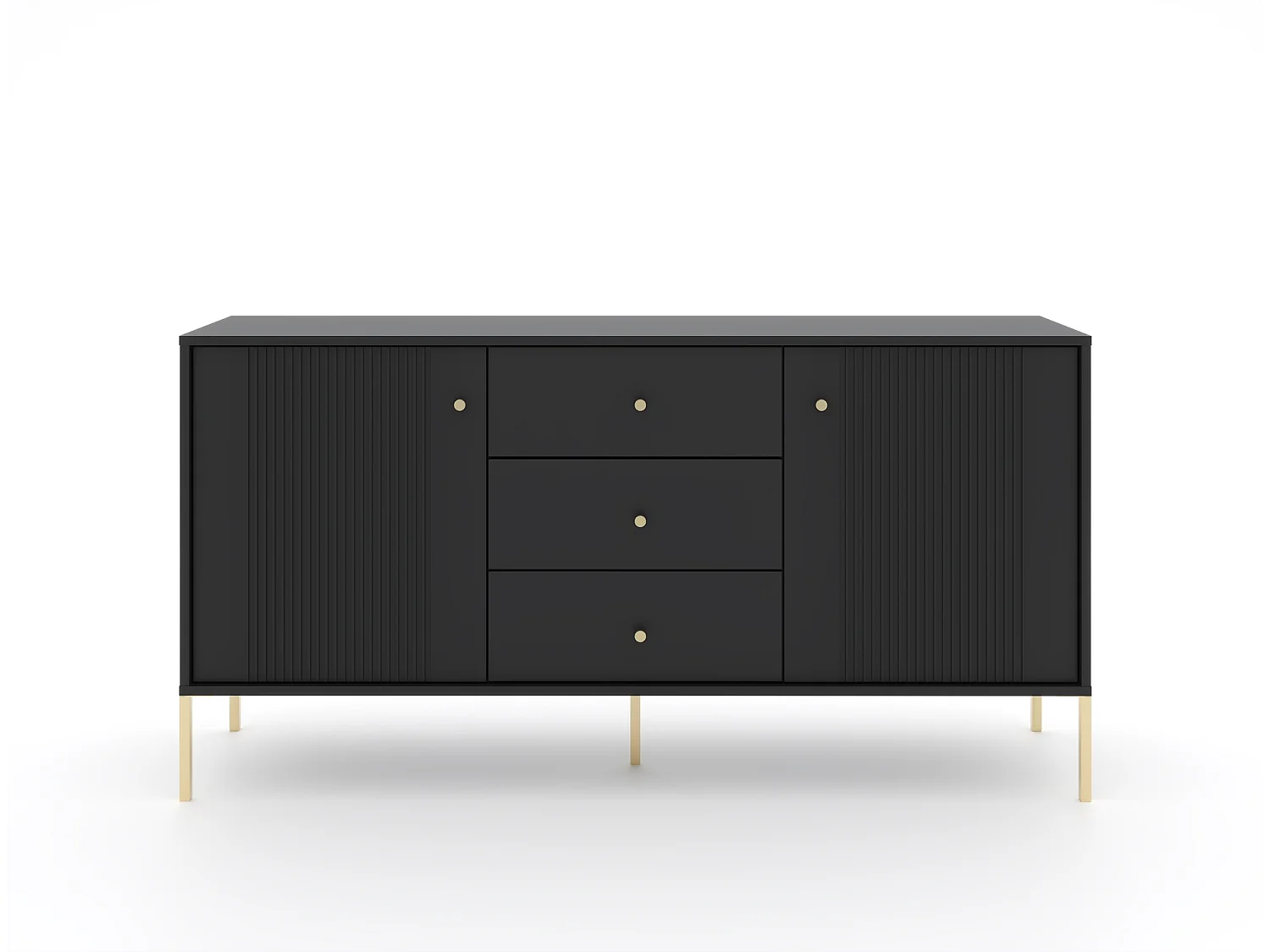 Cassettiera Iseo 2A3C Nero/oro/oro