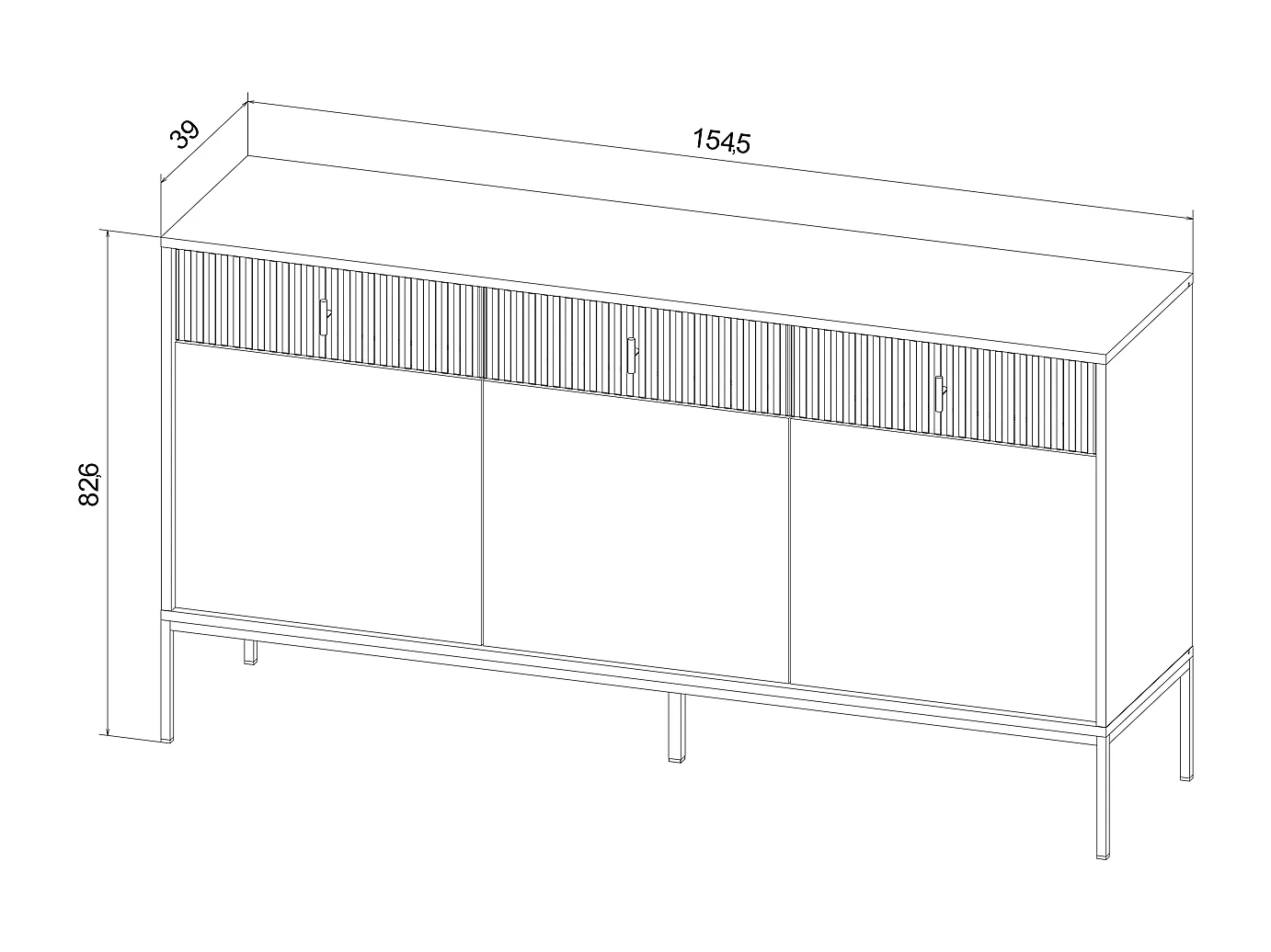 Commode Maggiore 3D3L zwart / zwart / zwart