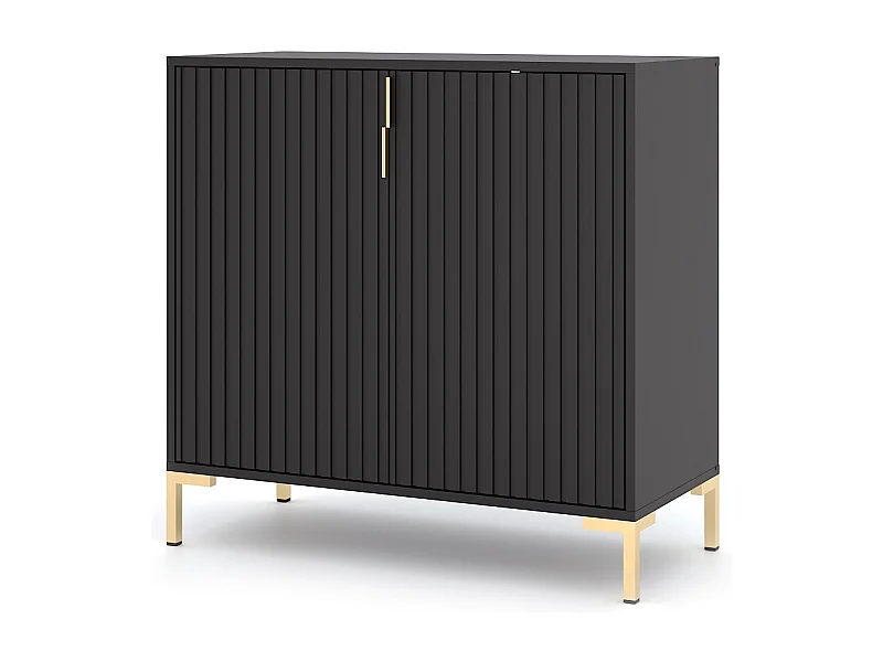 Commode Flinn FL06 2P noir / noir mat