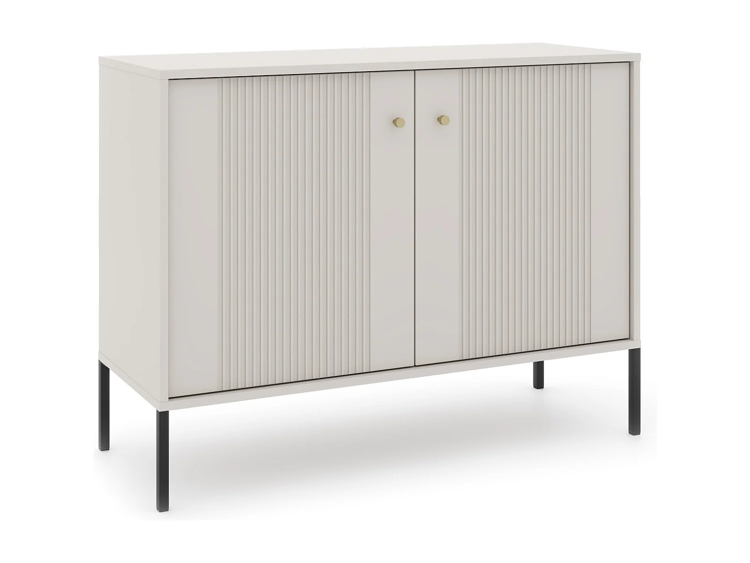 Commode Iseo 2D kasjmier / zwart / goud