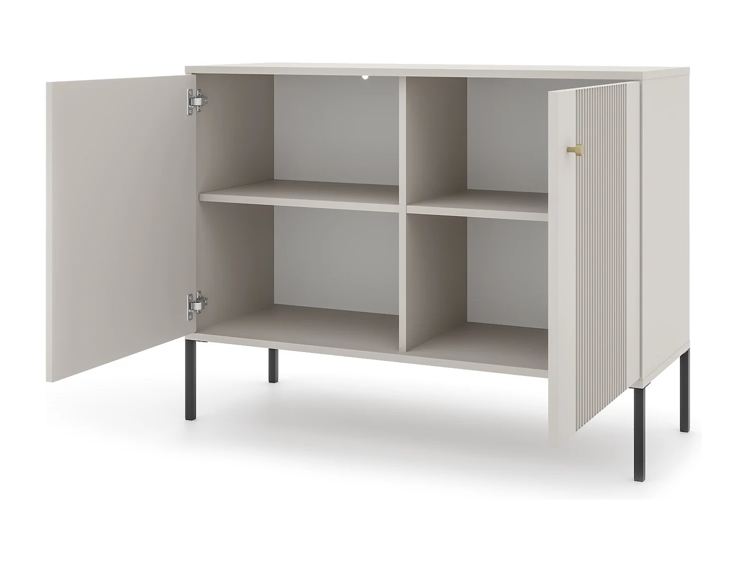 Commode Iseo 2D kasjmier / zwart / goud