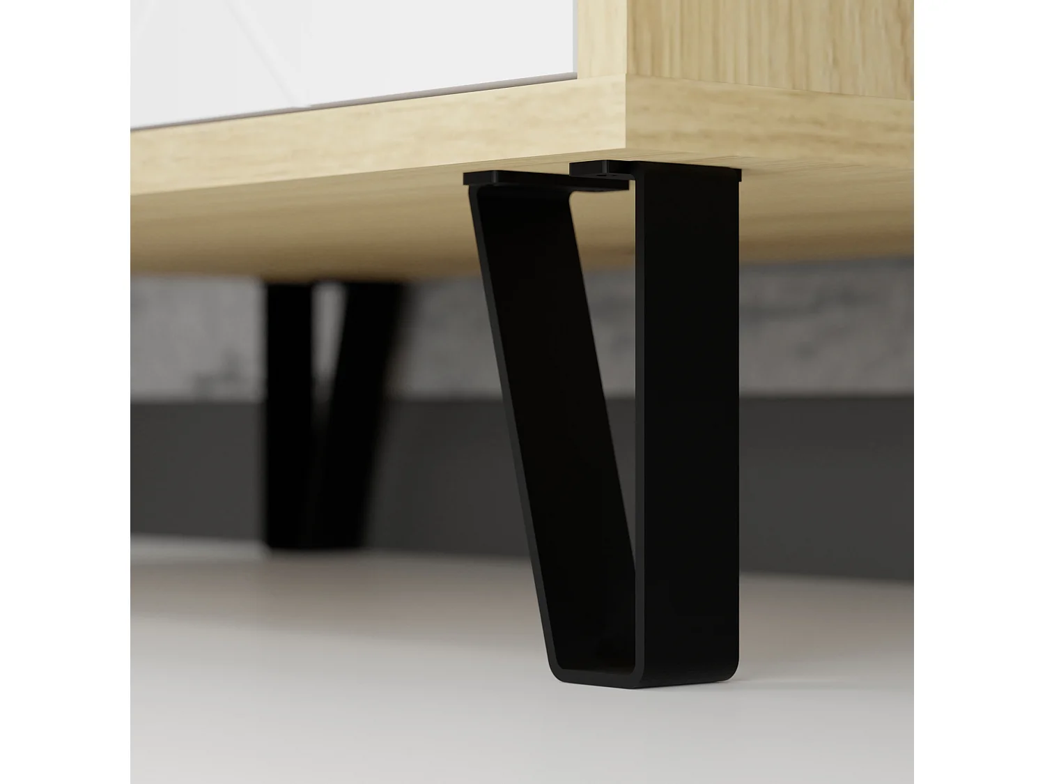 Commode Bilbao BL08 4D chêne artisan / blanc mat