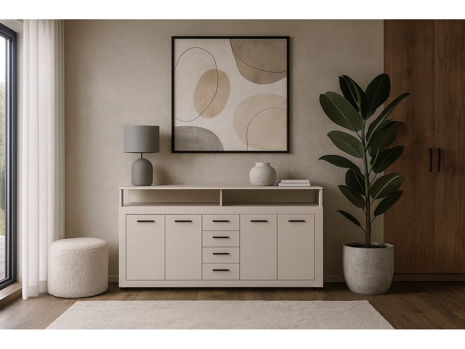 Commode Luna XXL 4P4T Cachemire / Cachemire