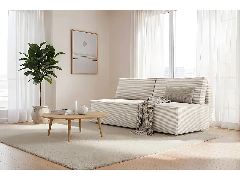 Sofa Kanapa LUNA z funkcją spania kolor beżowy