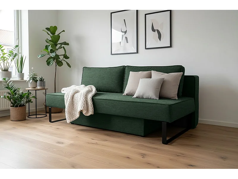 Sofa Nomi 3 osobowa Tkanina Faro 07 Zielony