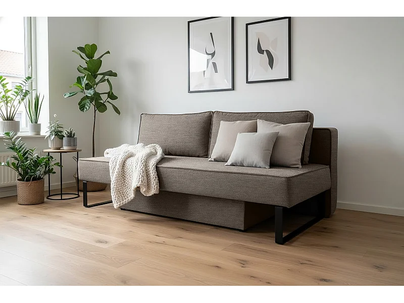 Sofa Nomi 3 osobowa Tkanina Faro 21 brązowa