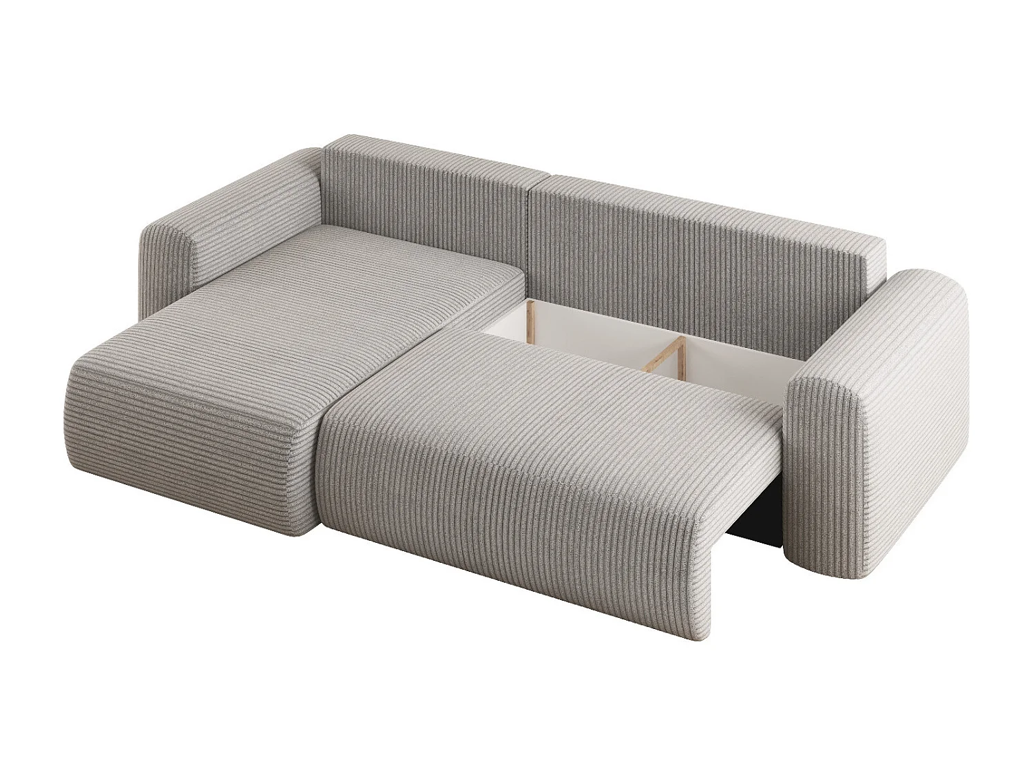 Uniwersalny narożnik z funkcją spania, do salonu, CAPRI L, ciemnozielony