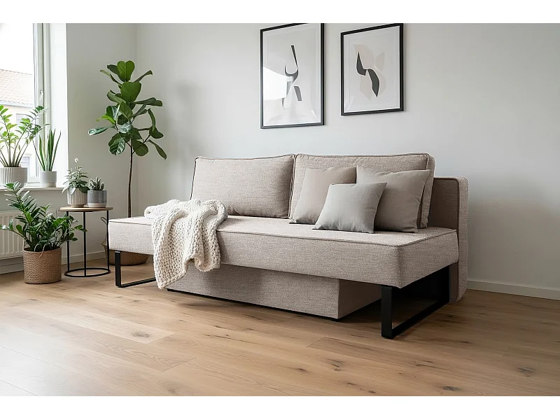 Sofa Nomi 3 osobowa Tkanina Faro 01 Jasny Szary