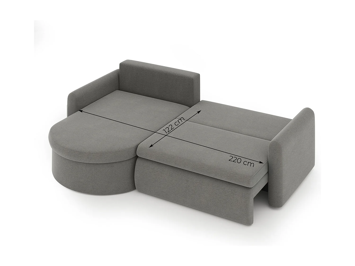 Uniwersalny narożnik Verona L z funkcją spania, do salonu, musztardowy