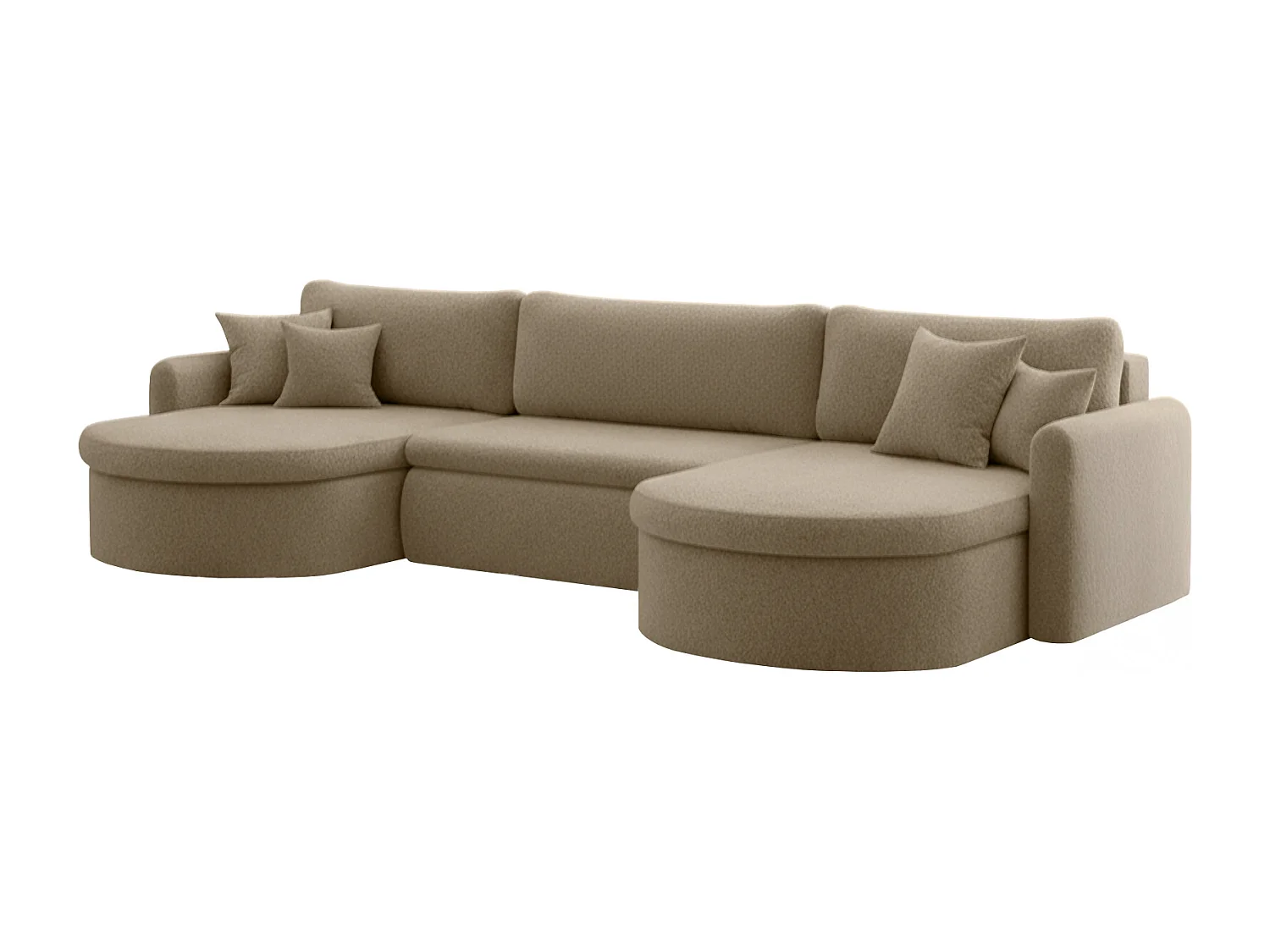 Uniwersalny narożnik Verona U z funkcją spania, do salonu, beżowy