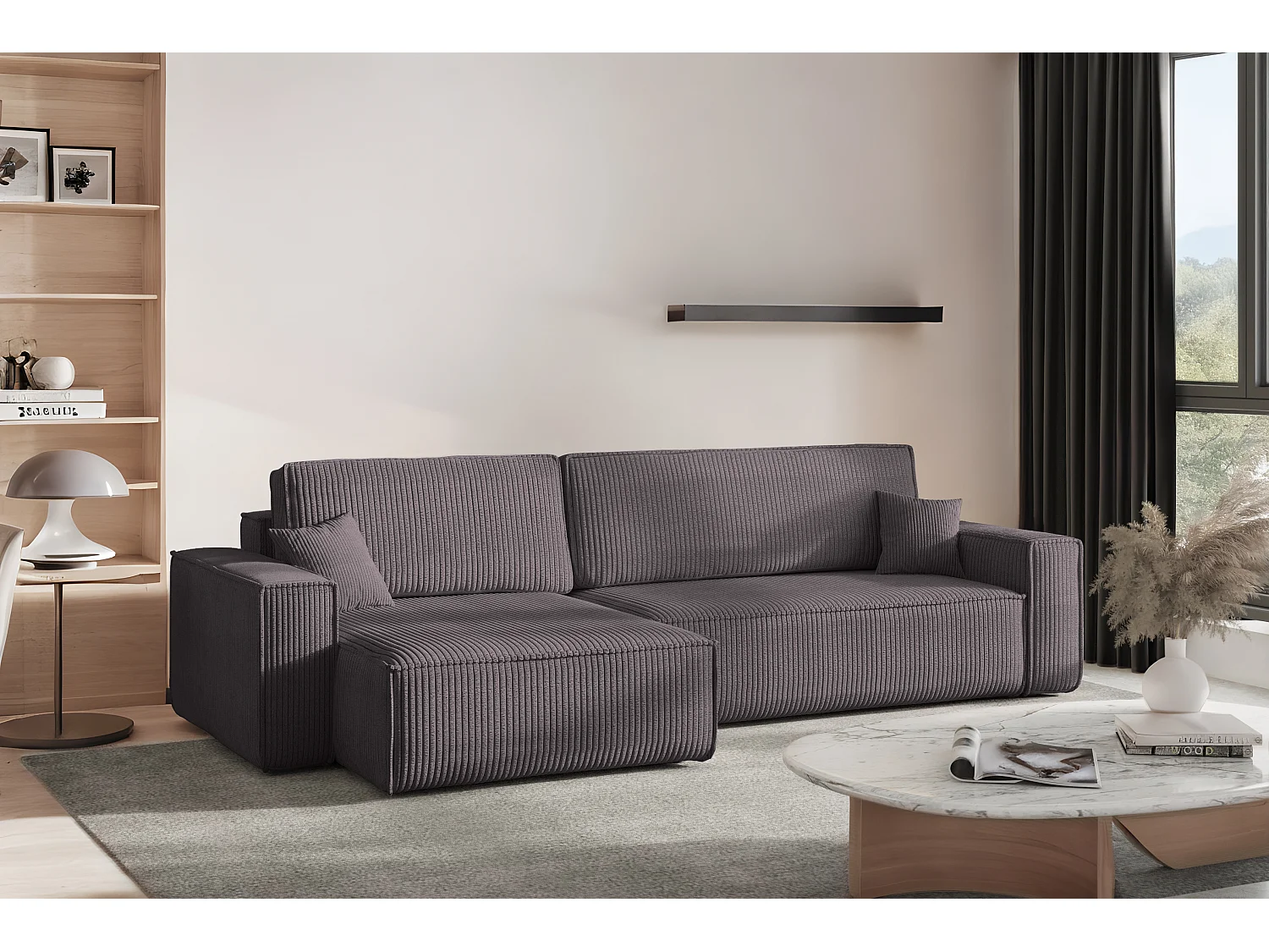 Narożnik Karl XL tkanina Poso 22 szary