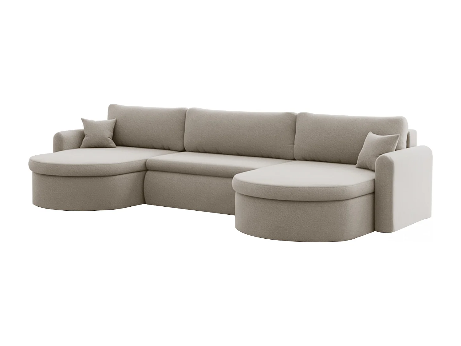 Uniwersalny narożnik Verona U z funkcją spania, do salonu, jasnoszary