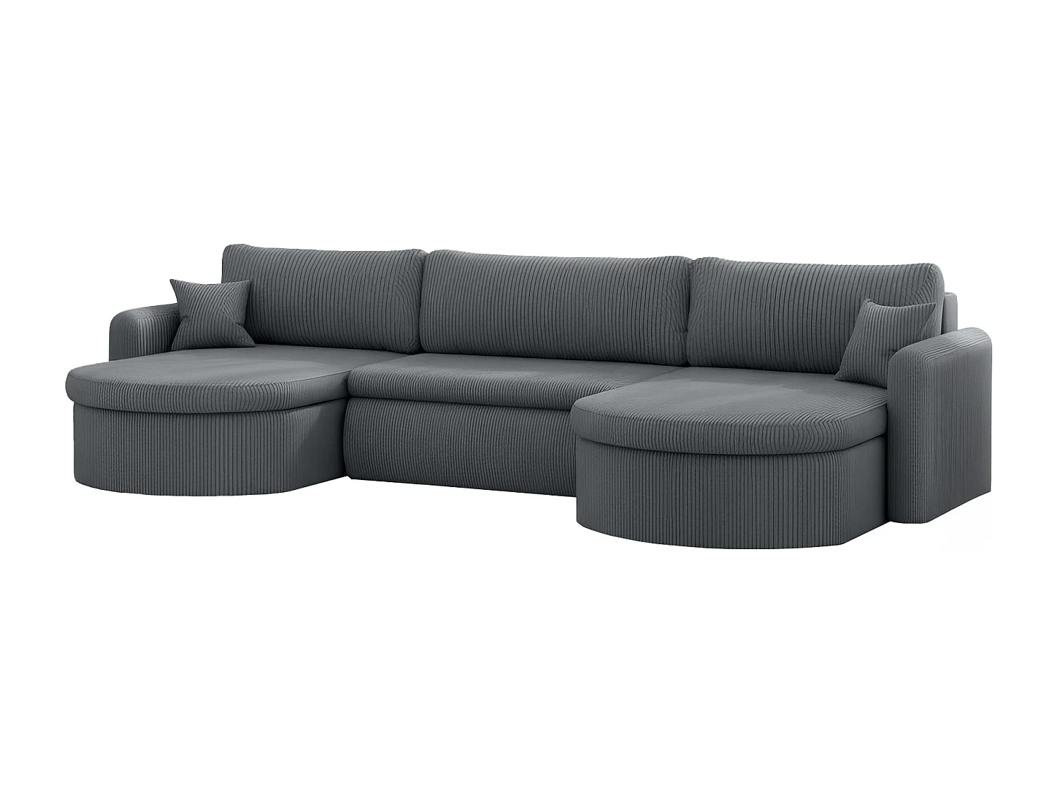 Uniwersalny narożnik Verona U z funkcją spania, do salonu, szary