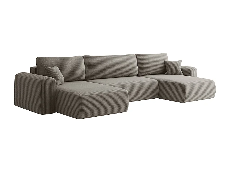 Sofa narożnik CAPRI U z funkcją spania, do salonu, szary