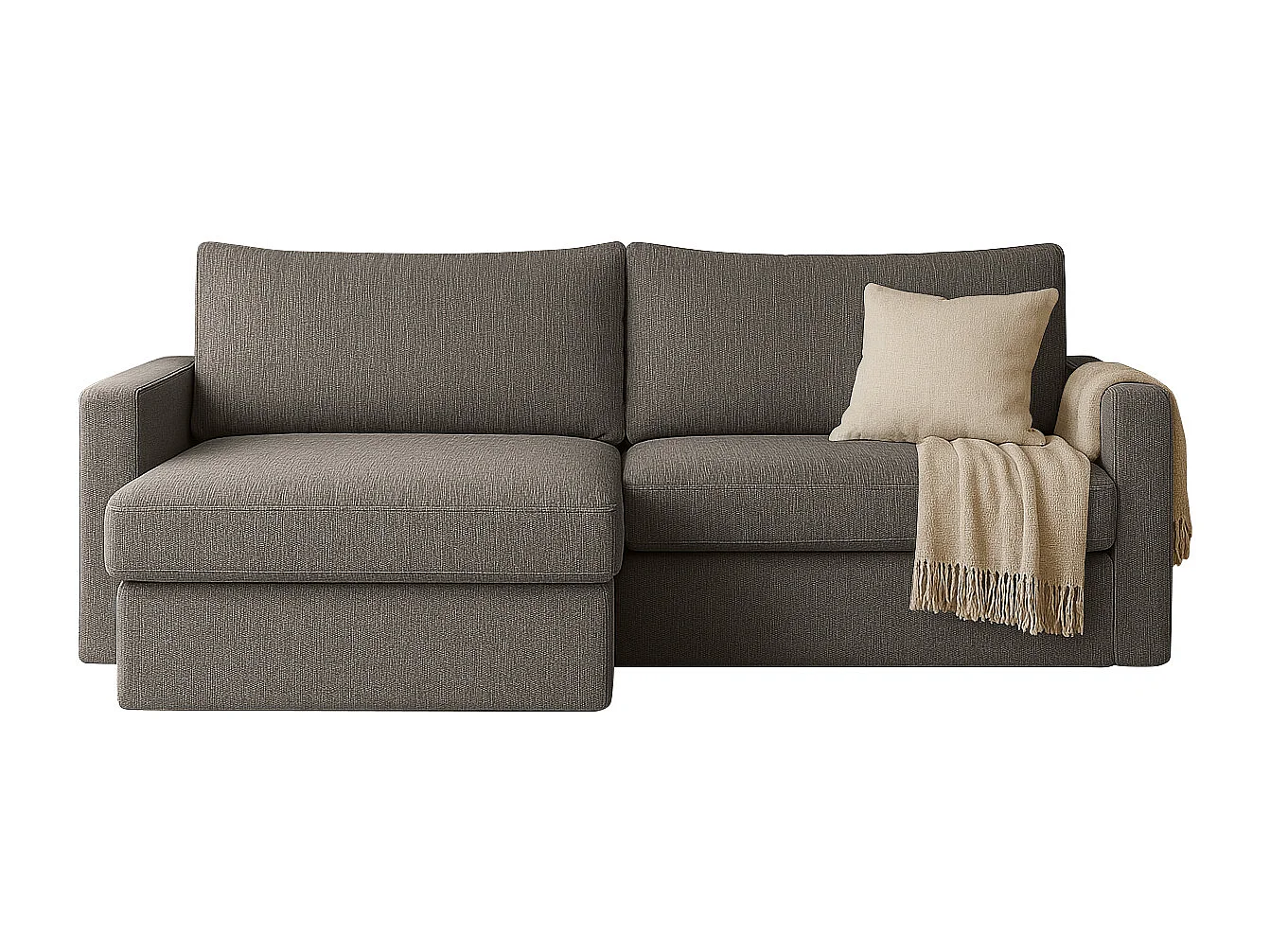 Uniwersalny narożnik Faro Mini z funkcją spania, do salonu, Faro, szary