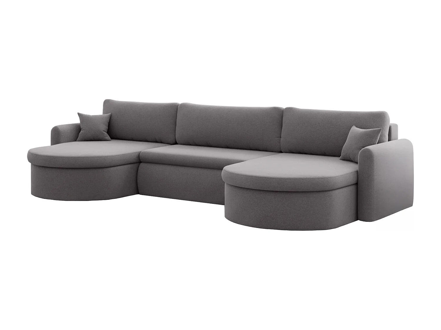 Uniwersalny narożnik Verona U z funkcją spania, do salonu, szary