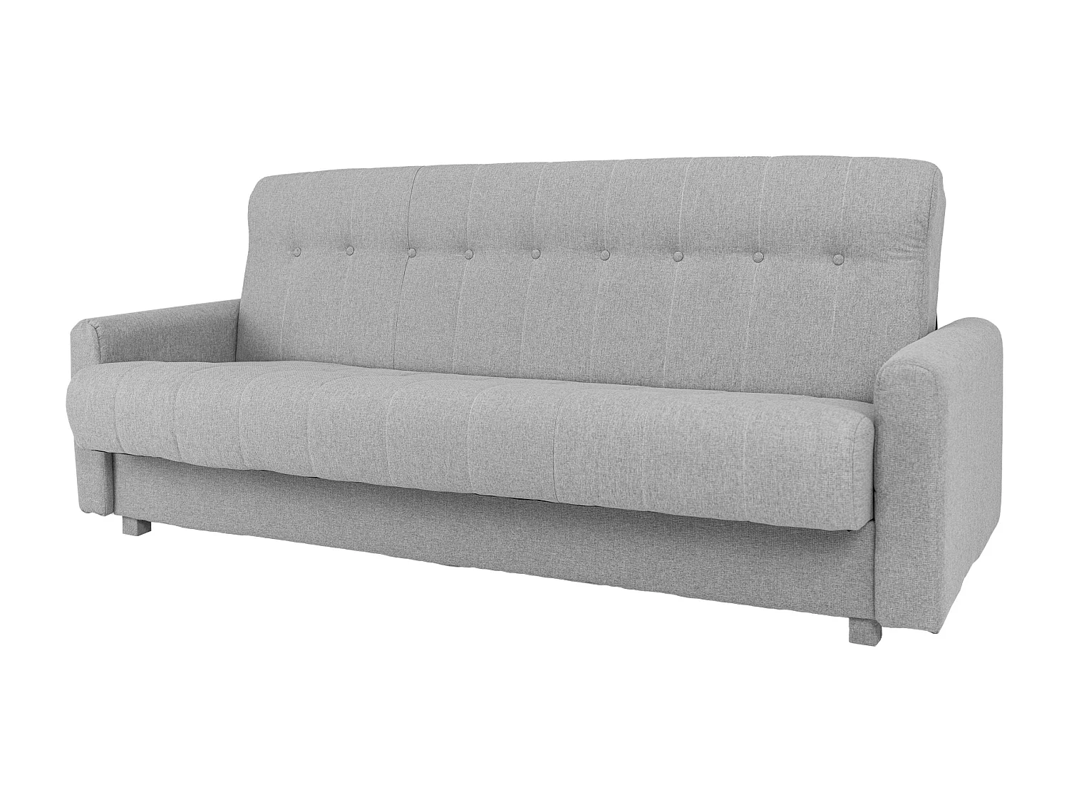 Wersalka Herbi z funkcją spania, do salonu, tkanina Herbi, jasnoszary