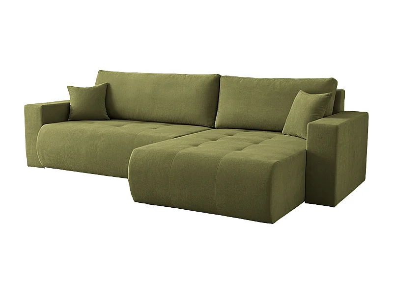 Uniwersalny narożnik do salonu Kora - tkanina Wind, zielony