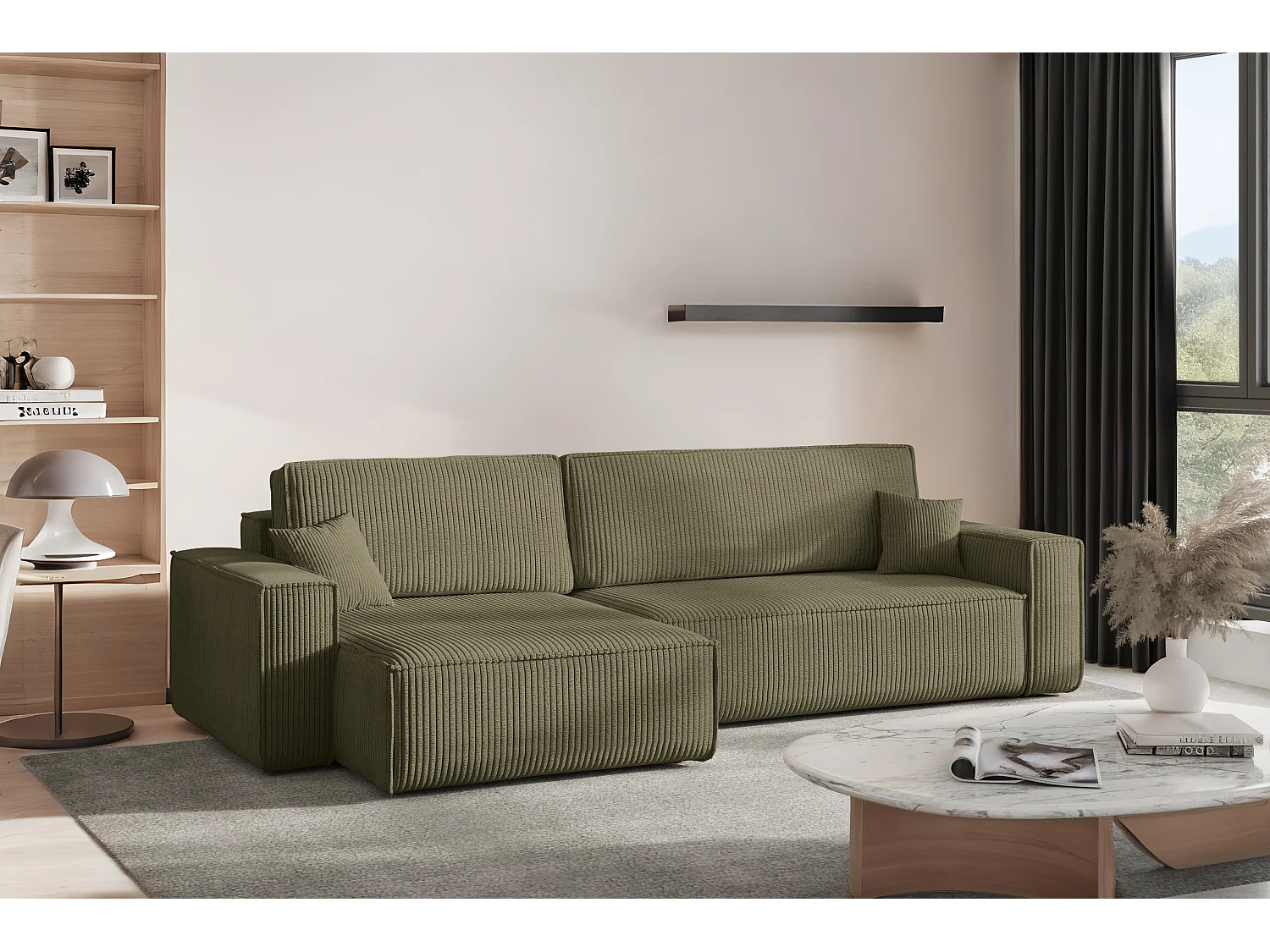 Narożnik Karl XL tkanina Poso 46 jasnozielony