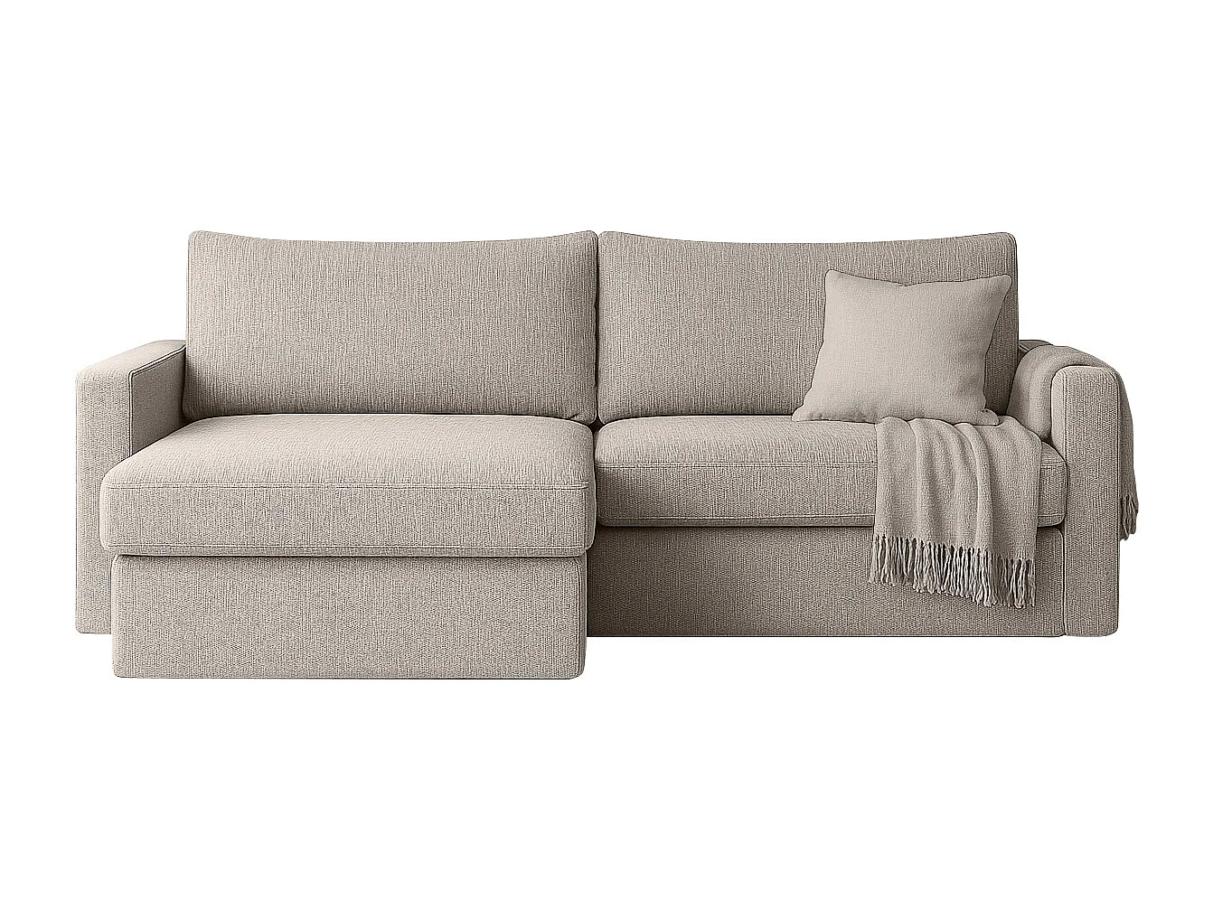 Uniwersalny narożnik Faro Mini z funkcją spania do salonu, Faro, jasnoszary