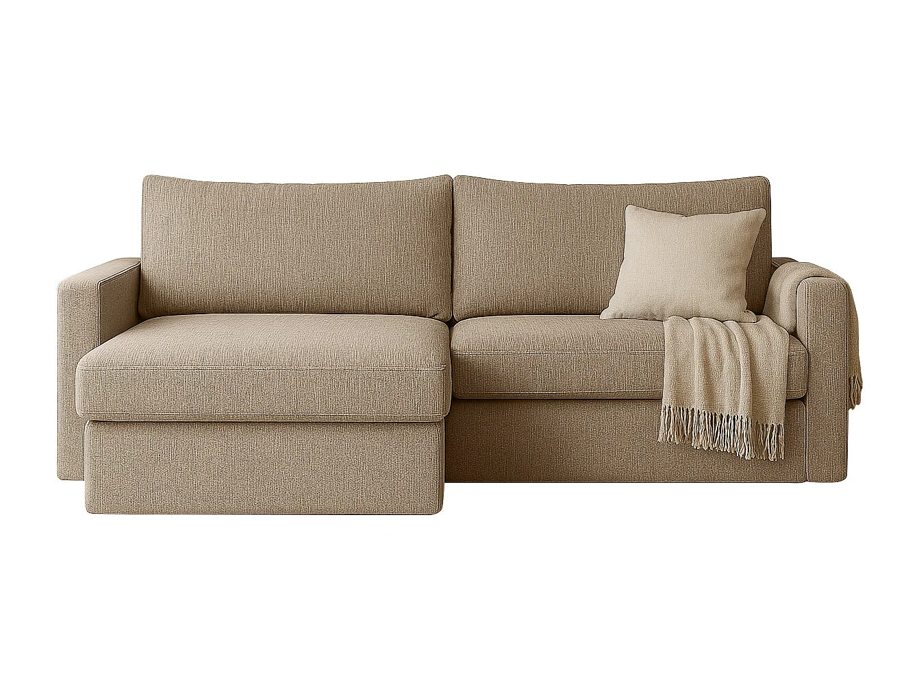 Uniwersalny narożnik Faro Mini z funkcją spania, do salonu, Faro, beż