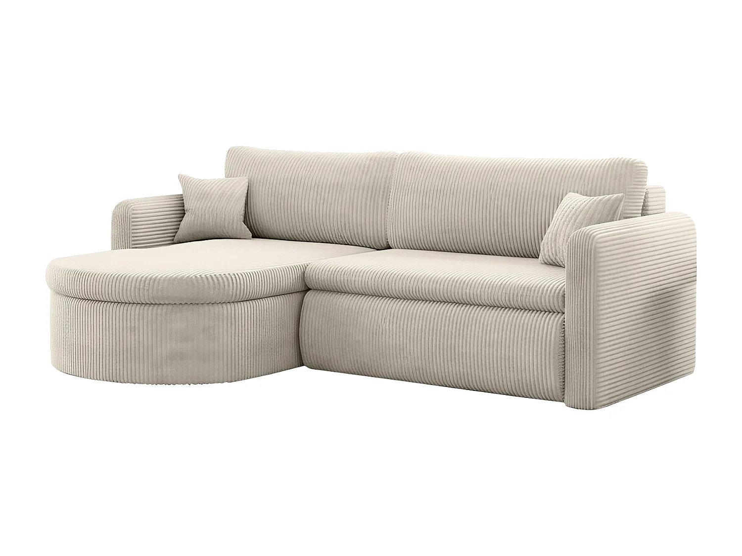 Uniwersalny narożnik Verona L z funkcją spania, do salonu, beżowy