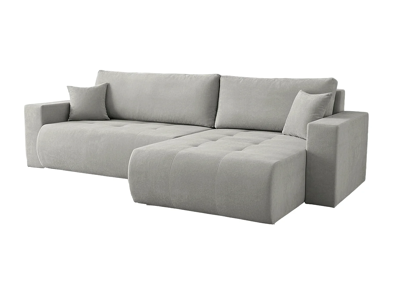 Uniwersalny narożnik do salonu Kora - tkanina Wind, szary