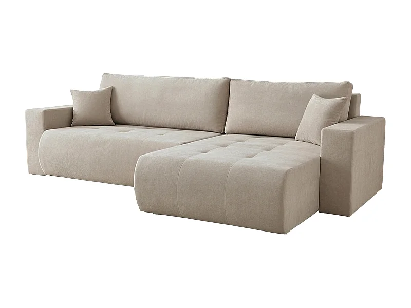 Uniwersalny narożnik do salonu Kora - tkanina Wind, beżowy