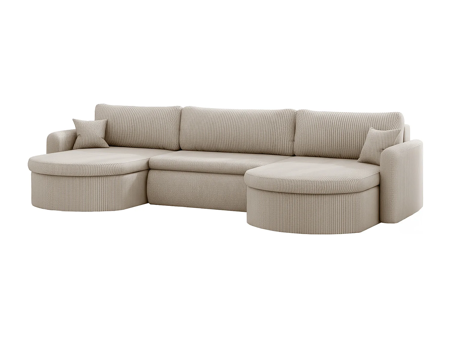 Uniwersalny narożnik Verona U z funkcją spania, do salonu, beżowy