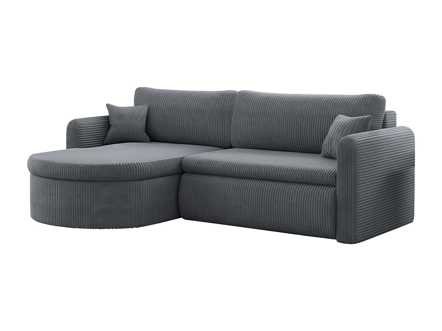 Uniwersalny narożnik Verona L z funkcją spania, do salonu, szary