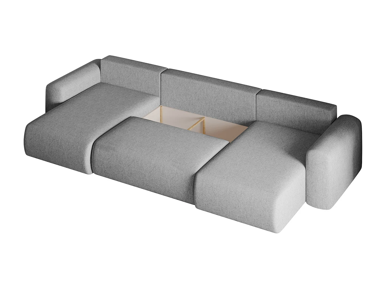 Sofa narożnik CAPRI U, z funkcją spania, do salonu, czarny