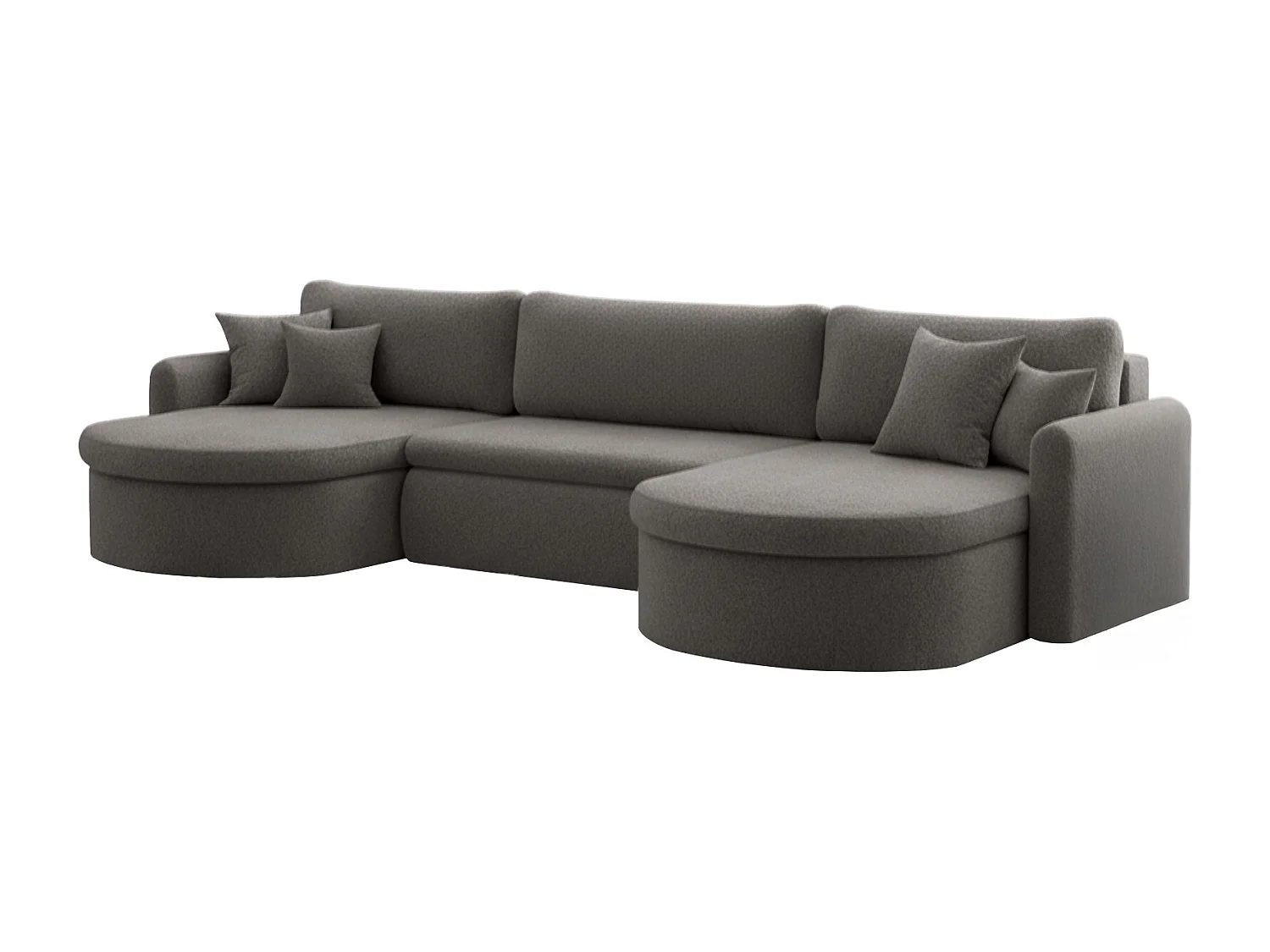 Uniwersalny narożnik Verona U z funkcją spania, do salonu, szary