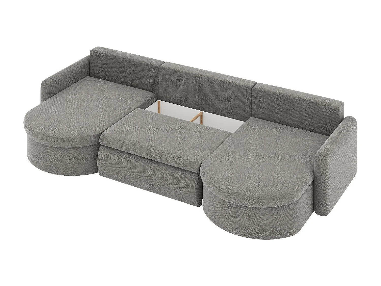 Uniwersalny narożnik Verona U z funkcją spania, do salonu, musztardowy