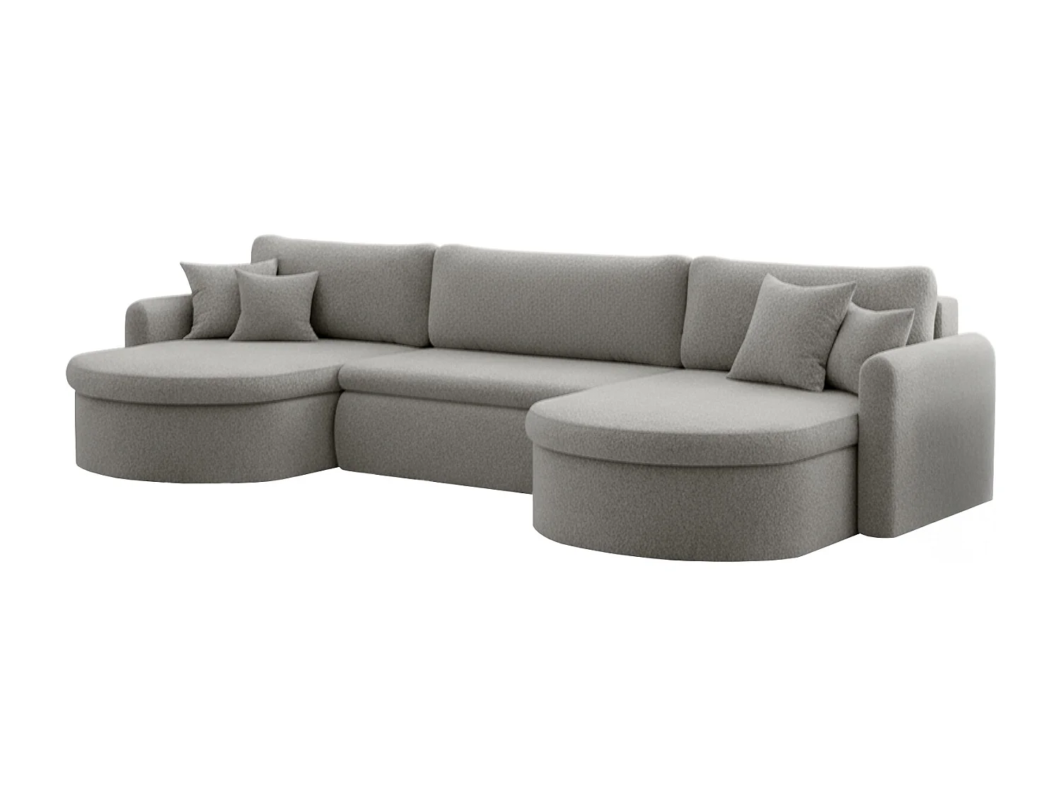 Uniwersalny narożnik Verona U z funkcją spania, do salonu, jasnoszary