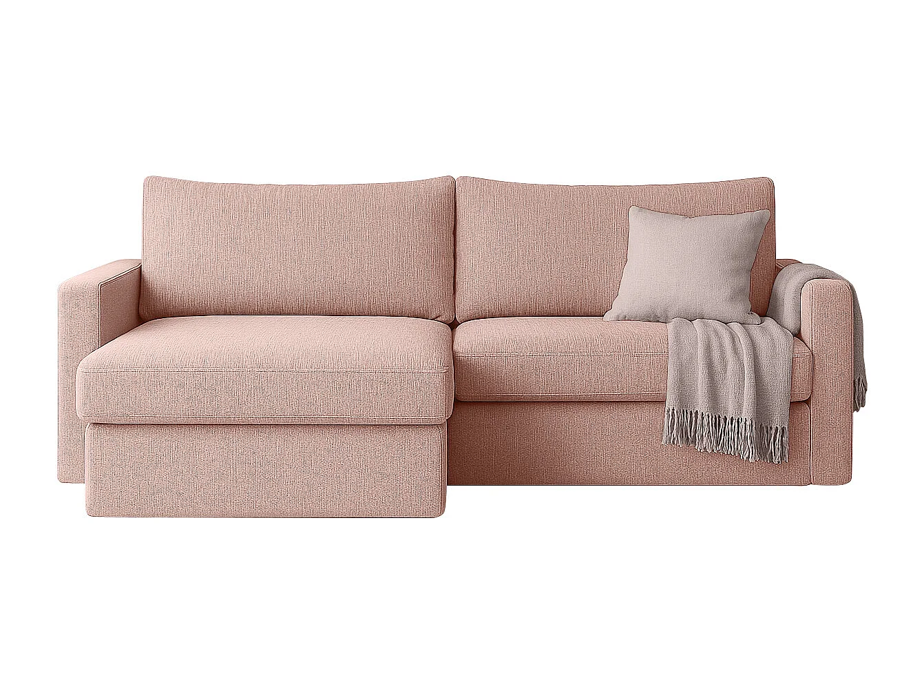 Uniwersalny narożnik Faro Mini z funkcją spania, do salonu, Faro, różowy